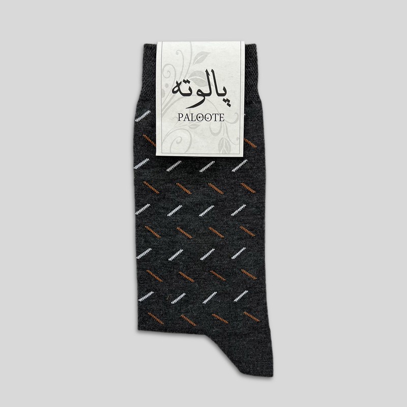 جوراب ساق بلند مردانه پالوته طرح راهراه مدل P3