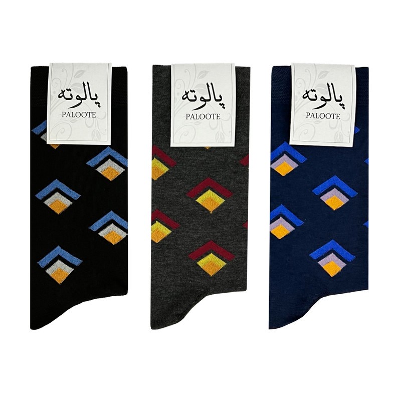 جوراب مردانه پالوته مدل PLT-E1 مجموعه 3 عددی