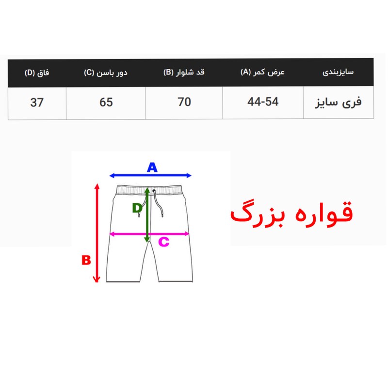 شلوارک مردانه مدل هاوایی