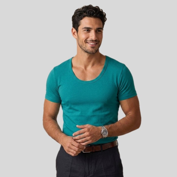 زیرپوش آستیندار یقه گرد مردانه مدل ZA2100S