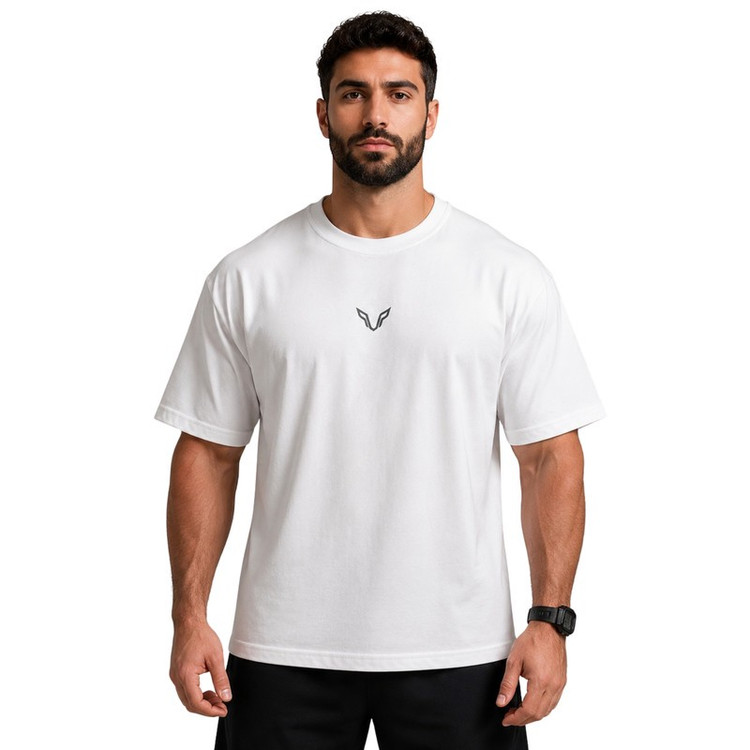 تیشرت اورسایز آستین کوتاه یقه گرد مردانه نوزده نودیک مدل TS19100