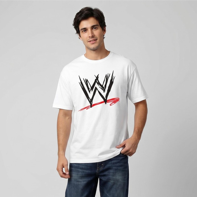 تیشرت آستین کوتاه مردانه طرح WWE کشتی کج
