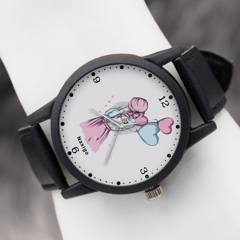 ساعت مچی عقربه ای ناکسیگو مدل دخترانه کد LF12603