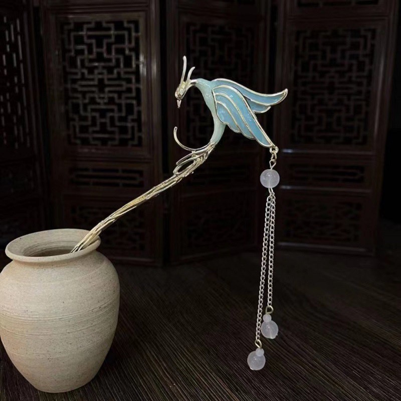 گیره مو زنانه مدل کانزاشی طرح سیمرغ