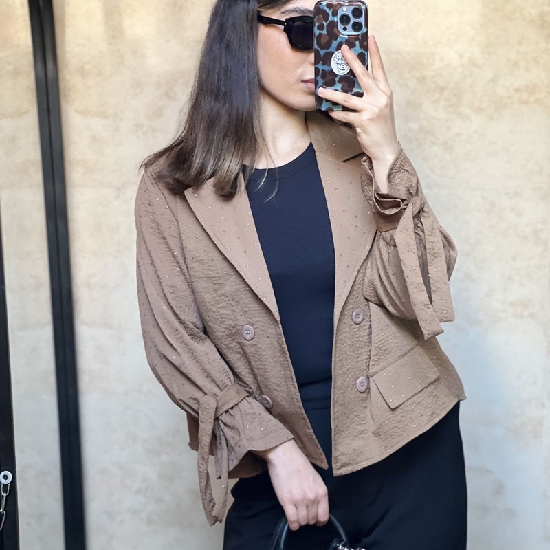 کت کراپ زنانه مدل عروسکی