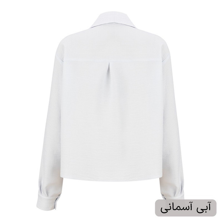کراپ شومیز آستین بلند یقه برگردان زنانه السانا مدل سابرینا کد 2573