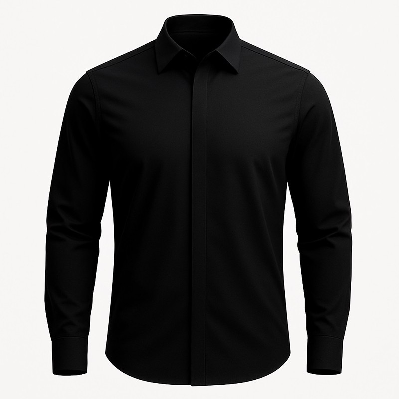 پیراهن آستین بلند یقه برگردان با تنخور معمولی (regular fit) مردانه ابراف مدل ارتاک