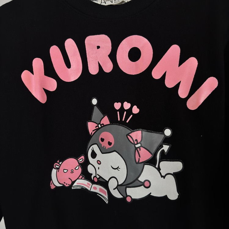 ست سویشرت و شلوار راحتی دخترانه پنبهای مدل Kuromi کد 796