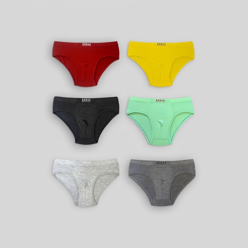 شورت اسلیپ پسرانه کراس مدل نخ پنبه S6 بسته 6 عددی