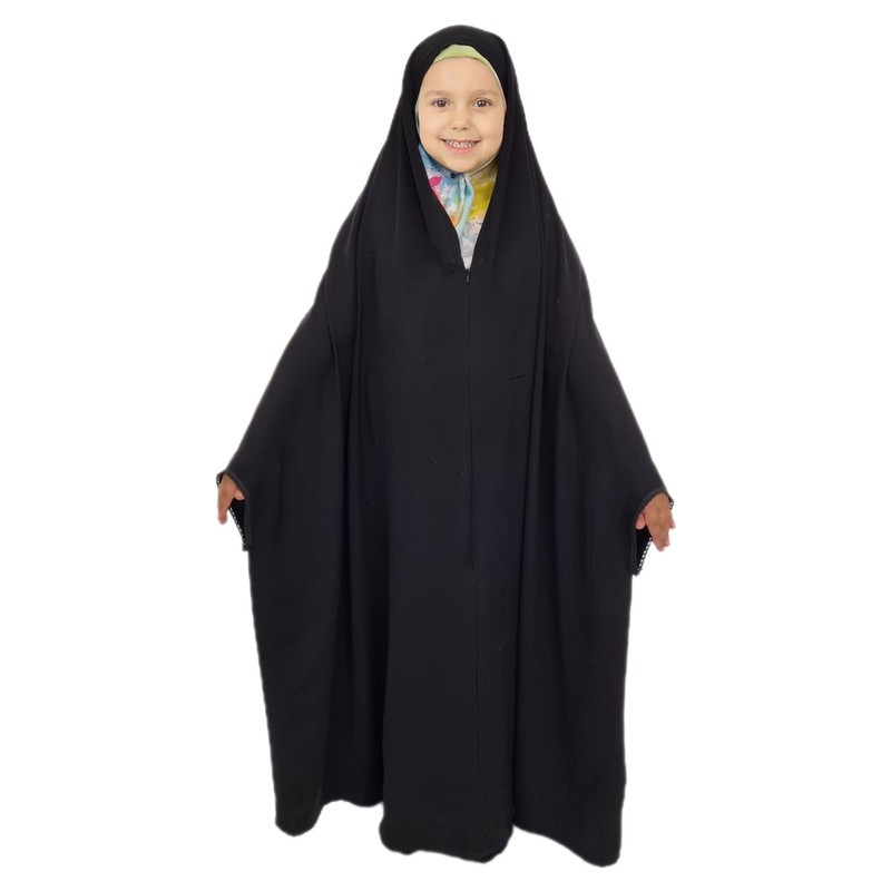 چادر دانشجویی دخترانه مدل جلو زیپ دار