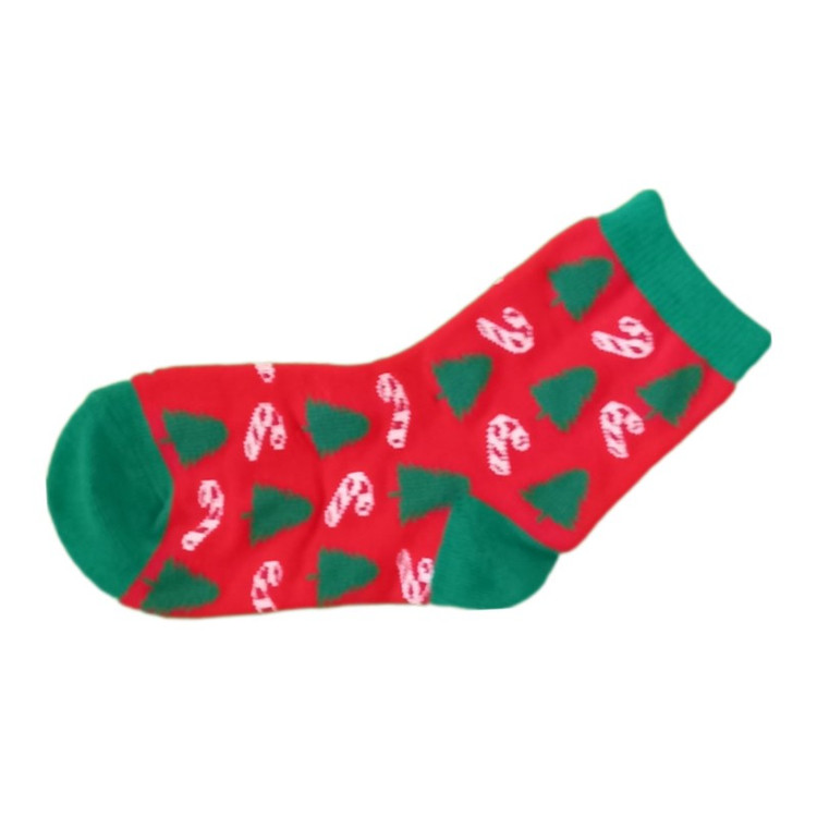جوراب ساق کوتاه دخترانه پسرانه کول کلاب مدل X-MAS CASUAL بسته 3 عددی