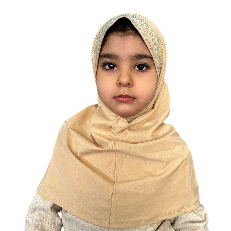 مقنعه دخترانه مدل نقابدار نگینی
