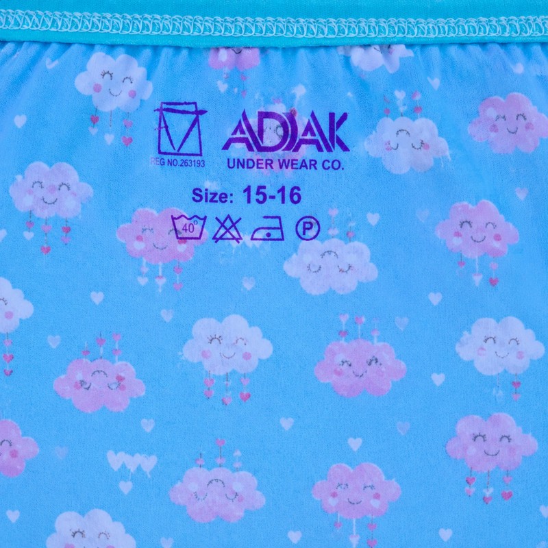 شورت دخترانه آداک مدل نیم پا بسته 6 عددی