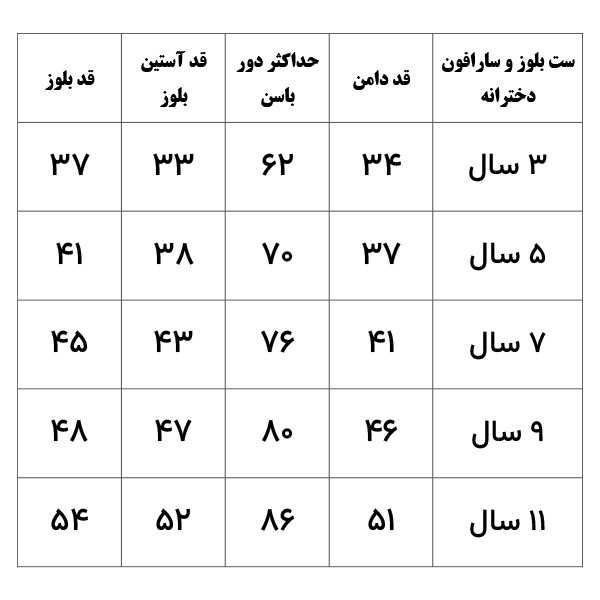 ست بلوز و سارافون دخترانه مدل S-01