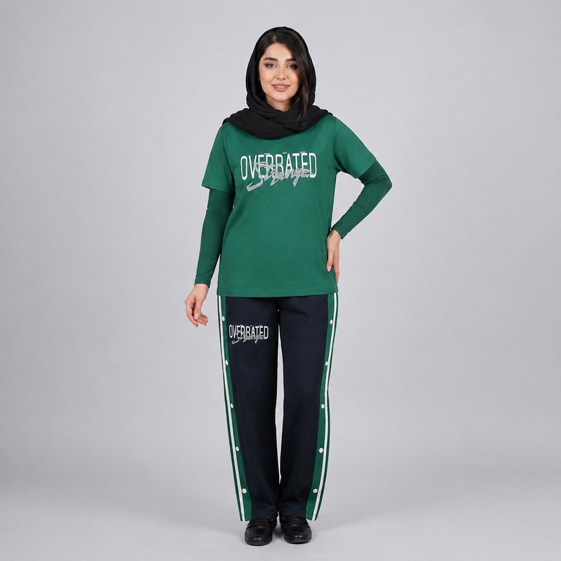 ست تیشرت آستین کوتاه و شلوار راحتی زنانه مدل سودا