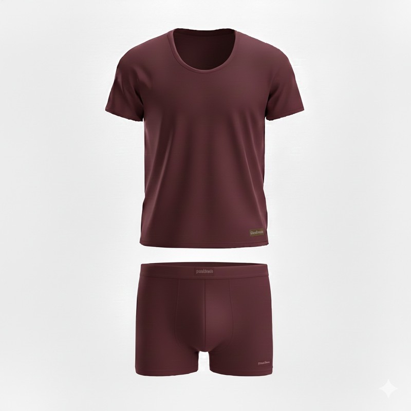ست شورت و زیرپوش مردانه تولیدی پاران مدل صادراتی نخ پنبه خالص