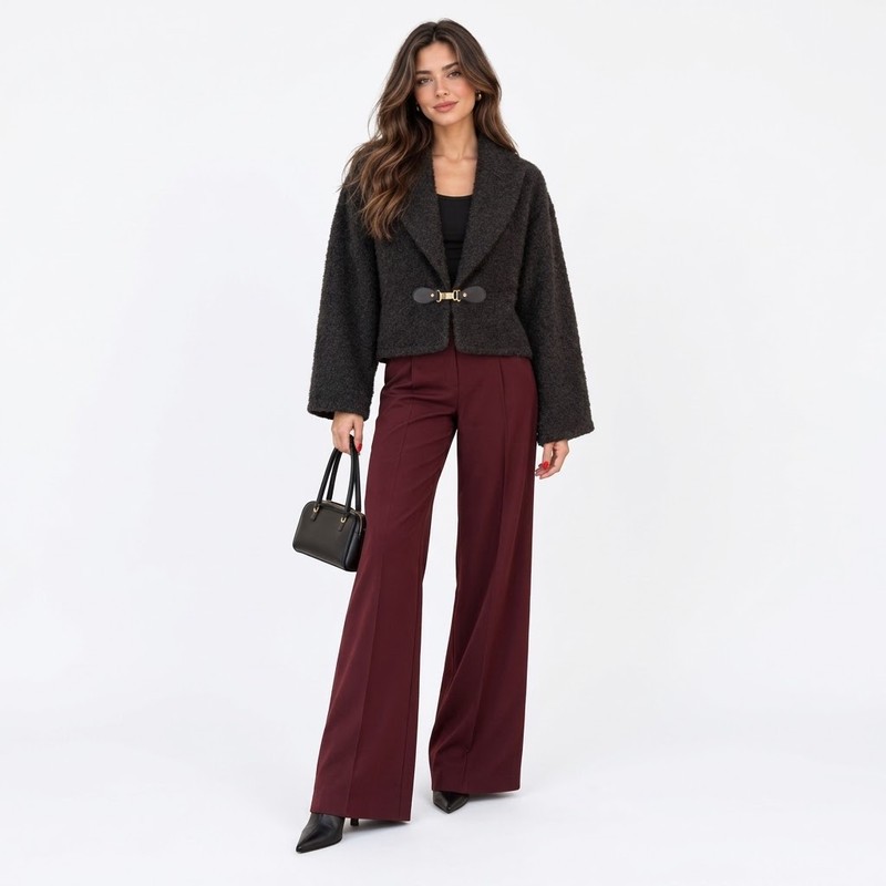 کت زنانه خز زنانه کراس مدل Pzgold