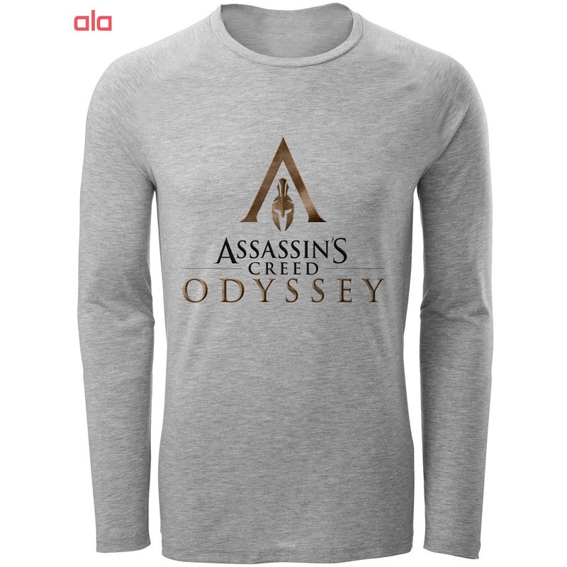 تی شرت آستین بلند مردانه طرح Assassin creed مدل S266