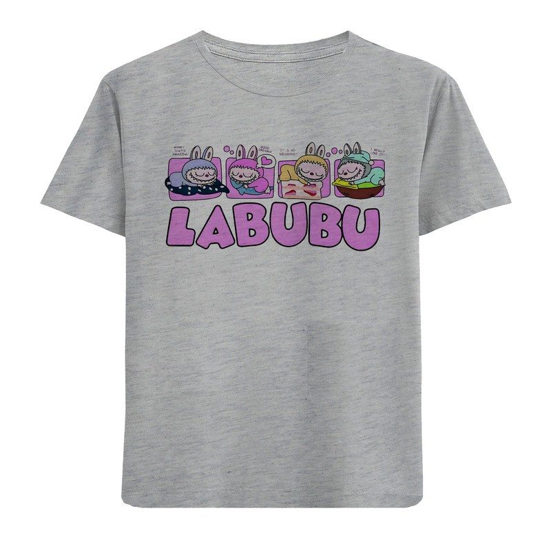 تیشرت آستین کوتاه دخترانه مدل N148 LABUBU