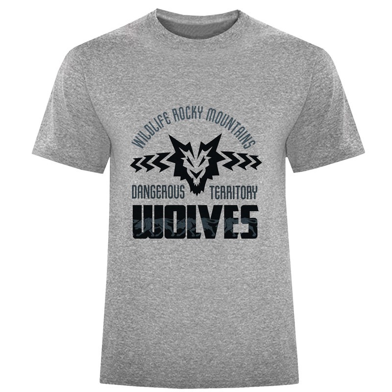 تی شرت آستین کوتاه مردانه مدل D640 WOLVES