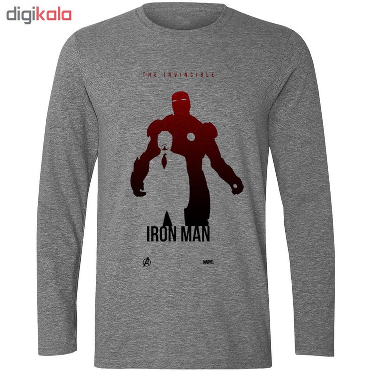 تی شرت آستین بلند مردانه طرح Iron Man کد S526
