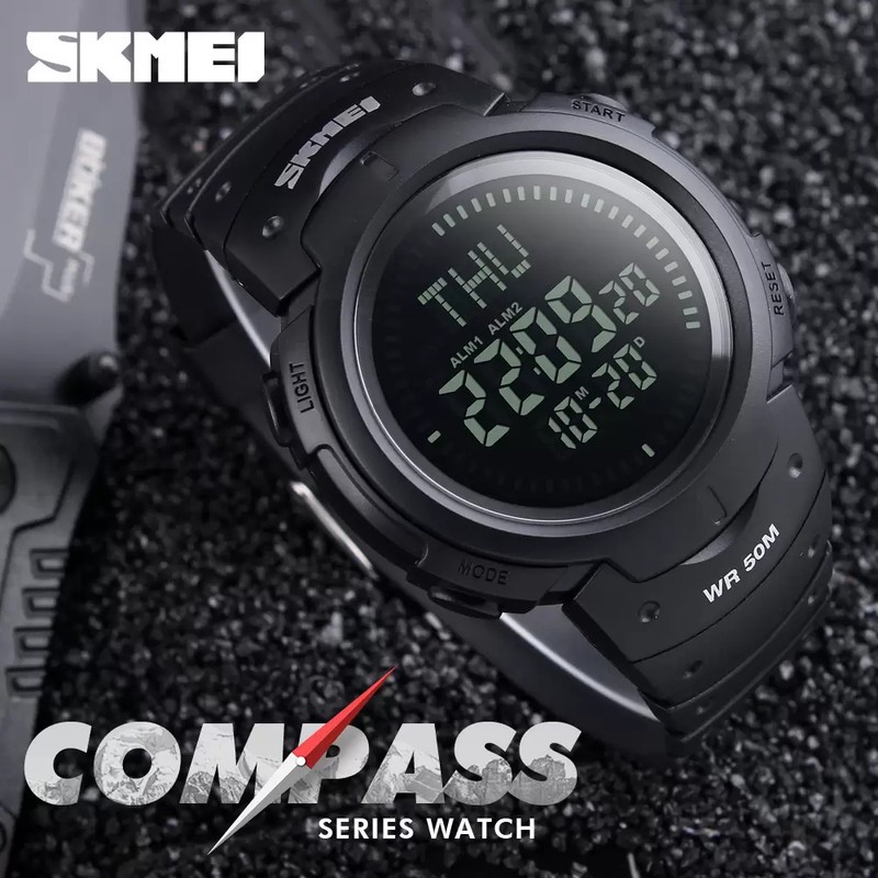 ساعت مچی دیجیتال اسکمی مدل قطب نما دار کد SKM-1231BK