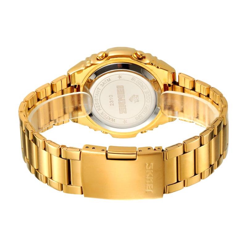 ساعت مچی عقربهای کوارتز مردانه اسکمی مدل 2310-sil-gold