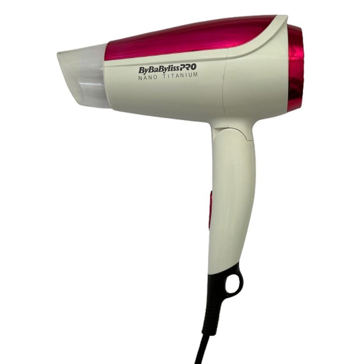 سشوار مسافرتی بای بابیلیس پرو مدل BP-1080 با موتور AC، توان 1600 وات، تنظیمات دما و سرعت سه حالته، عملکرد تولید یون، ...