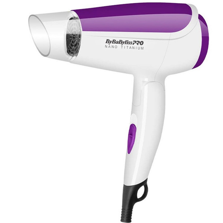 سشوار مسافرتی بای بابیلیس پرو مدل BP-1080 با موتور AC، توان 1600 وات، تنظیمات دما و سرعت سه حالته، عملکرد تولید یون، ...