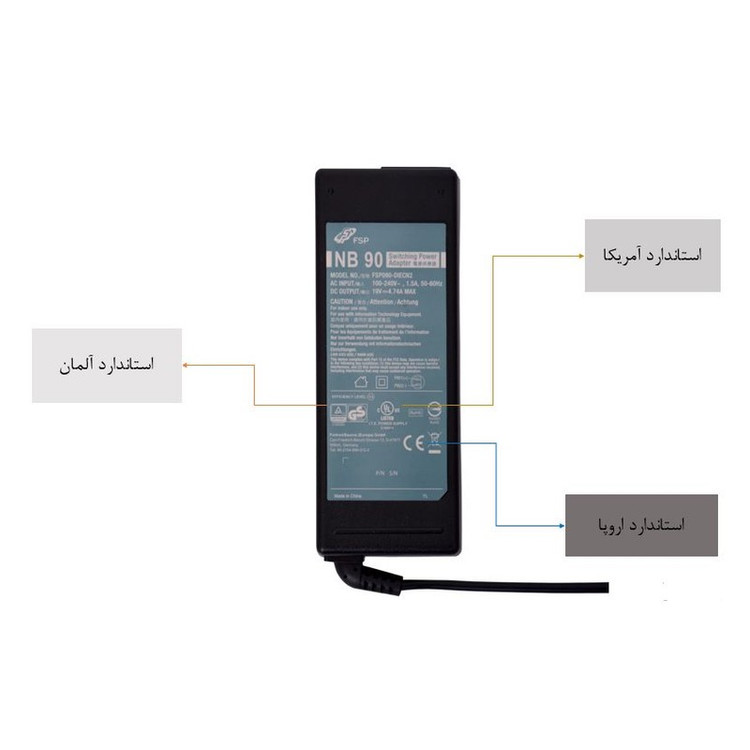 آداپتور 19 ولت 4.74 آمپر اف اس پی مدل FSP09 کد RAHEL2
