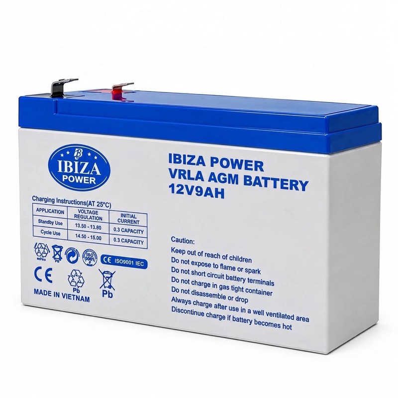 باتری UPS با ولتاژ 12 ولت و شدت جریان ۹ آمپر ساعت ایبیزا مدل 12V9AH 2026