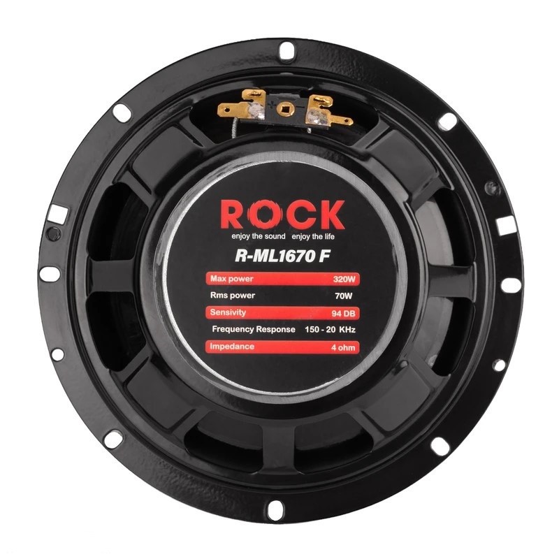 بلندگو پشت خودرو راک مدل R-ML1670 F سایز 6.5 اینچ بسته 2 عددی
