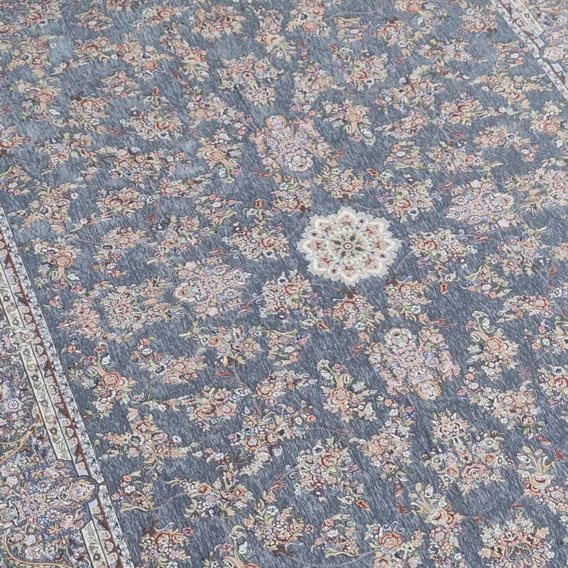 روفرشی ستاره زرین یزد مدل زر افشان کد 860t زمینه طوسی