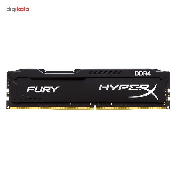 رم کامپیوتر 4 گیگابایتی کینگستون مدل HyperX Fury، حافظه DDR4 با فرکانس 2400 مگاهرتز، تایمینگ 15-15-15، ماژول DIMM با ...