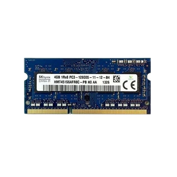رم لپتاپ 4 گیگابایت اس کی هاینیکس مدل PC3-12800S، حافظه از نوع DDR3، با فرکانس 1600 مگاهرتز، ماژول SO-DIMM، تایمینگ C...