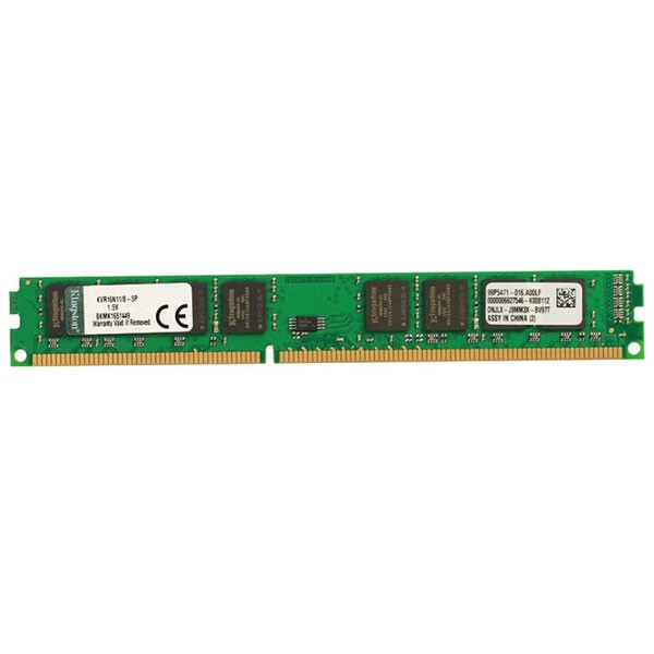 رم دسکتاپ DDR3 با ظرفیت 8 گیگابایت کینگستون مدل KVR16N11/8 PC3-12800، نوع ماژول DIMM، فرکانس 1600 مگاهرتز، تایمینگ CL...