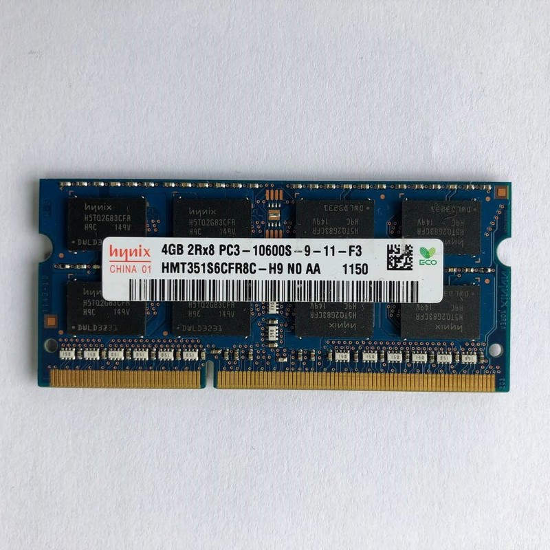 رم لپتاپ 4 گیگابایت هاینیکس مدل PC3-10600، از نوع DDR3، تککاناله، فرکانس 1333 مگاهرتز،ماژول SO-DIMM، تایمینگ 9 و ولتا...