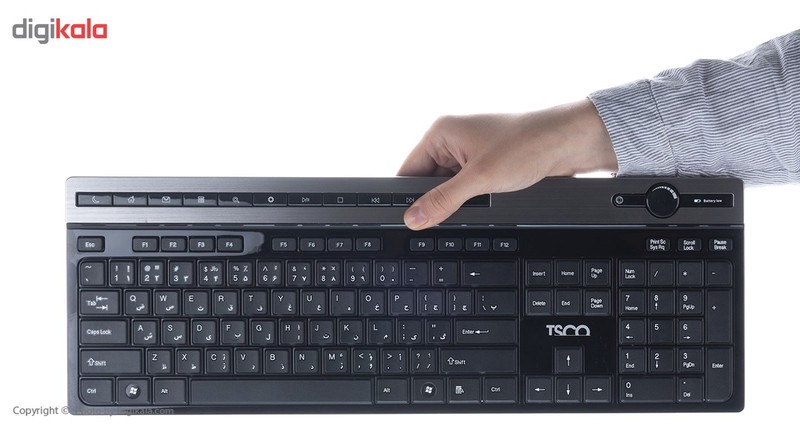 کیبورد بی سیم تسکو مدل TKM7106W همراه با موس بیسیم