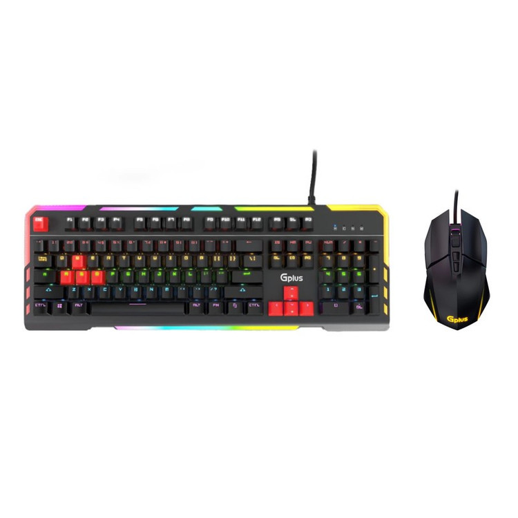 کیبورد و ماوس گیمینگ جی پلاس مدل GMK-K560W/M440W