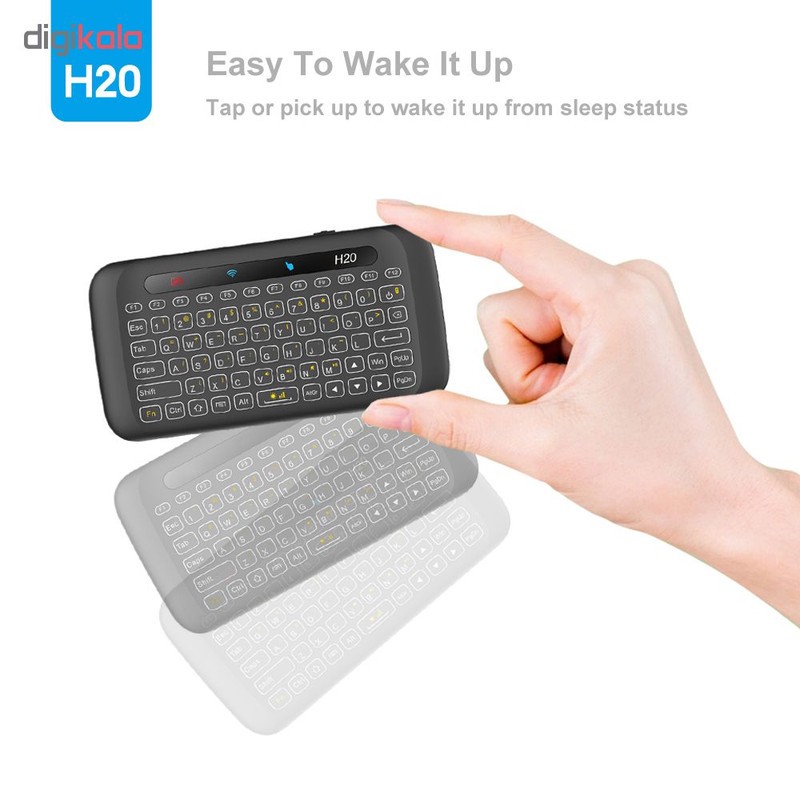 مینی کیبورد بی سیم مدل H20 به همراه تاچ پد