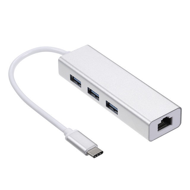 مبدل USB-C به LAN/USB3 مدل 3ports