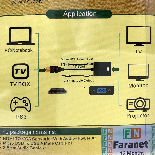 مبدل HDMI به VGA فرانت مدل FN-HVAM