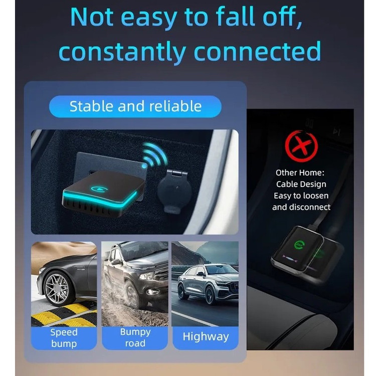 کارپلی و اندروید اتو مدل CP/AA M10 2in1 Carplay/Android Auto به همراه مبدل USB به USB-C