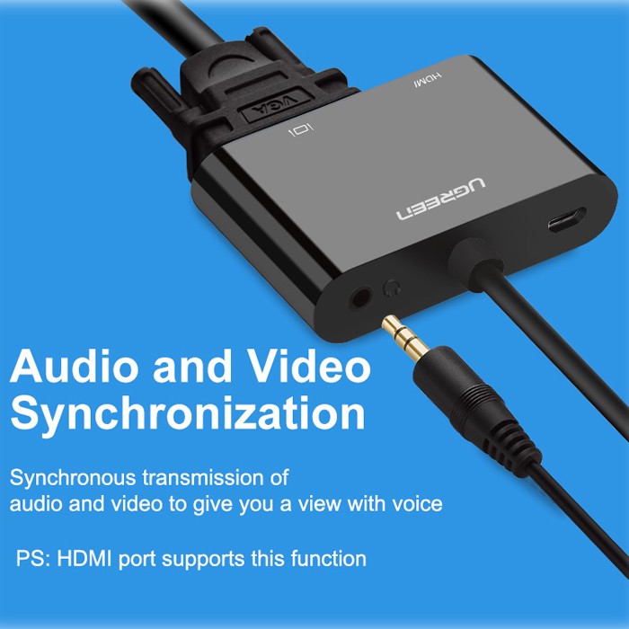 تبدیل HDMI به VGA و HDMI یوگرین مدل CM101-40744