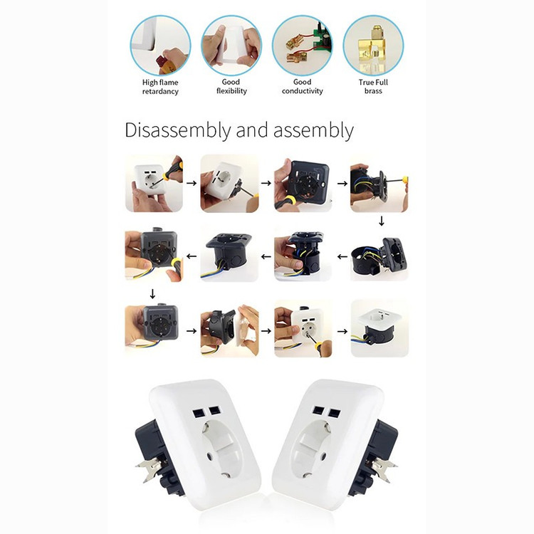 پریز برق مدل شارژر دار USB تارا مجموعه 4 عددی