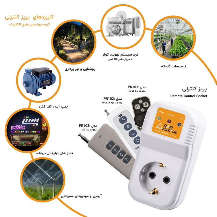 پریز کنترلی رفیع الکتریک مدل PR103