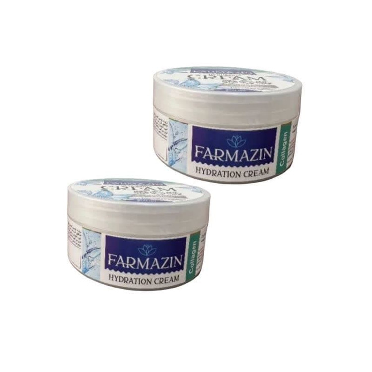 کرم مرطوب کننده دست و صورت فارمازین مدل کلاژن مناسب انواع پوست حجم 200 میلی لیتر مجموعه دو عددی