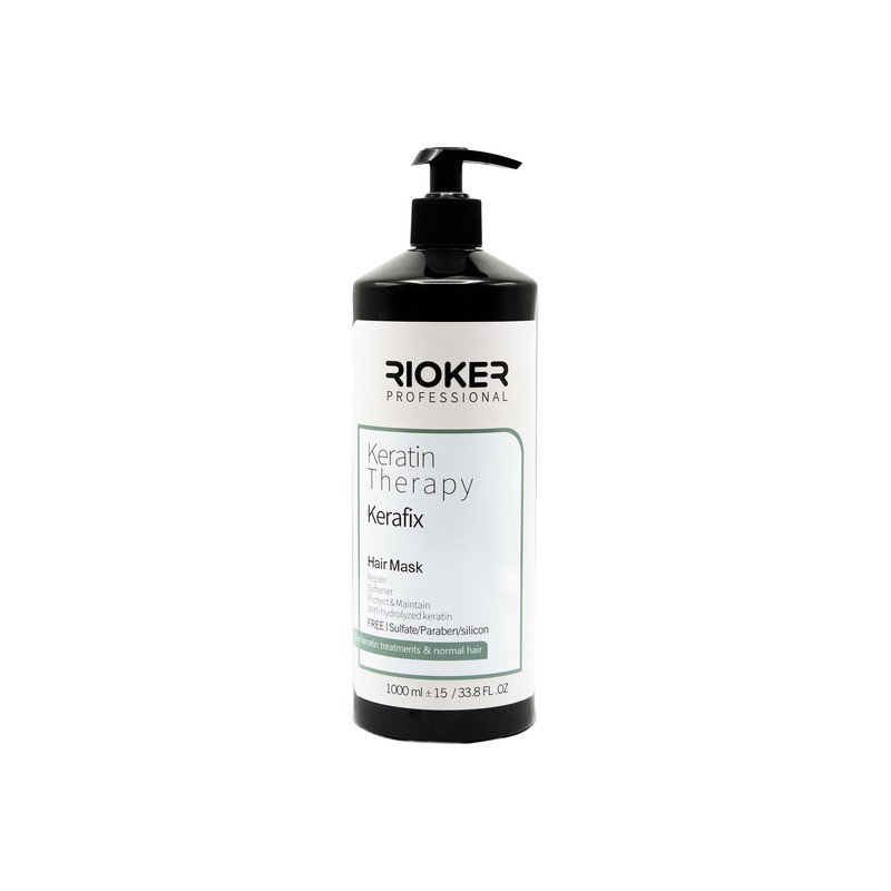 ماسک مو تثبیت کننده ریوکر مدل کرافیکس مناسب برای موهای رنگ شده و کراتین شده حجم 1000 میلی لیتر