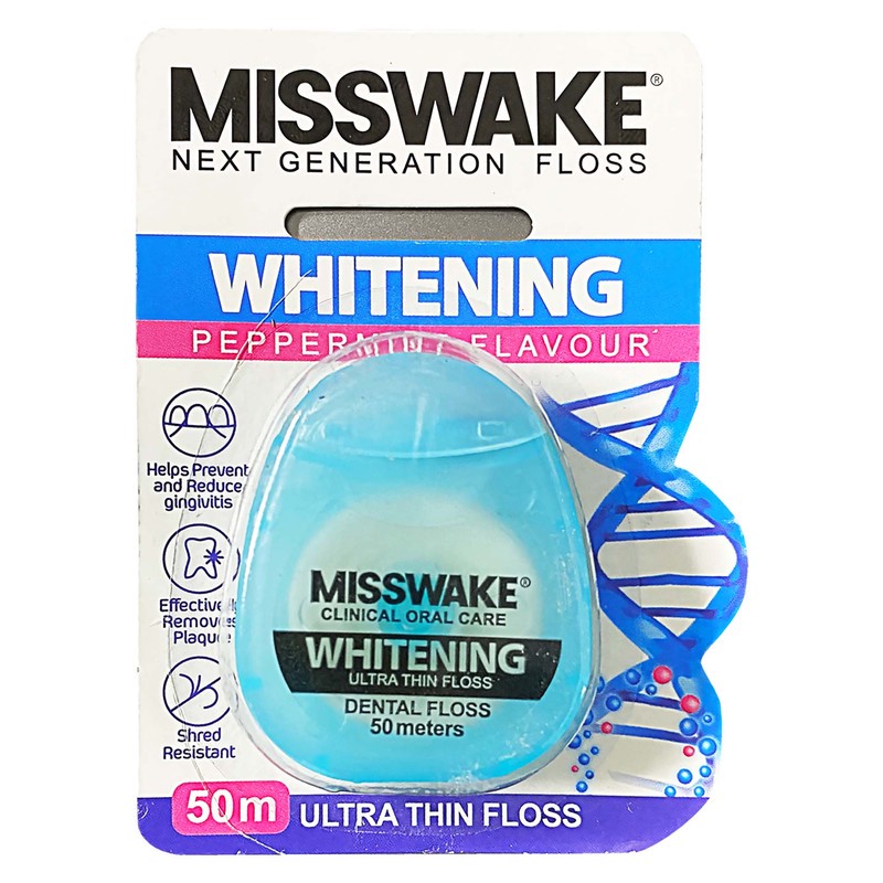 خمیر دندان میسویک مدل Total 8 حجم 75 میلی لیتر به همراه نخ دندان میسویک مدل Whitening بسته 2 عددی