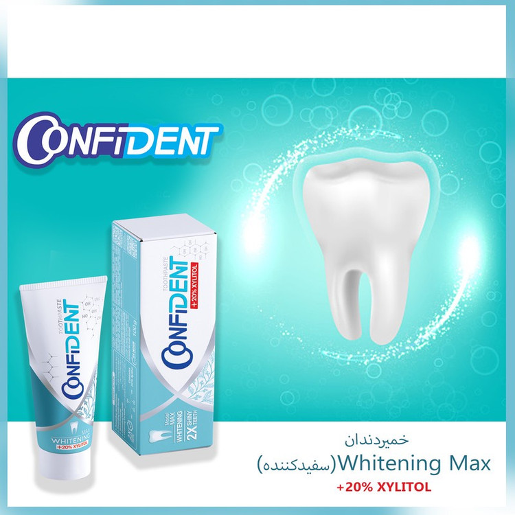 خمیر دندان کانفیدنت مدل Whitening-Max حجم 100 گرم مجموعه 2 عددی